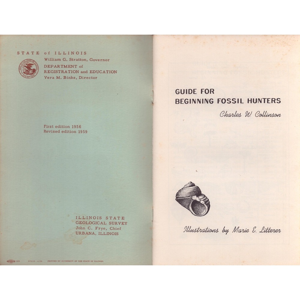 Guide for Beginning Fossil Hunters Charles W Collinson Illinois Geology Book - Picture 3 of 3